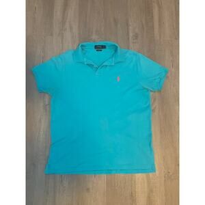 Polo Ralph Lauren Dress Shirt Custom Fit Light Blue Size Large Men's